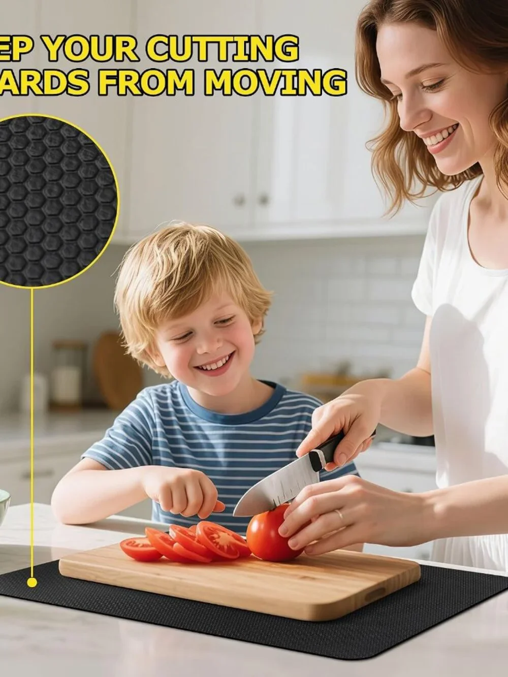 Upgraded 10” x 15” Non-Adhesive Non-Slip Cutting Board Mat Multi-Purpose